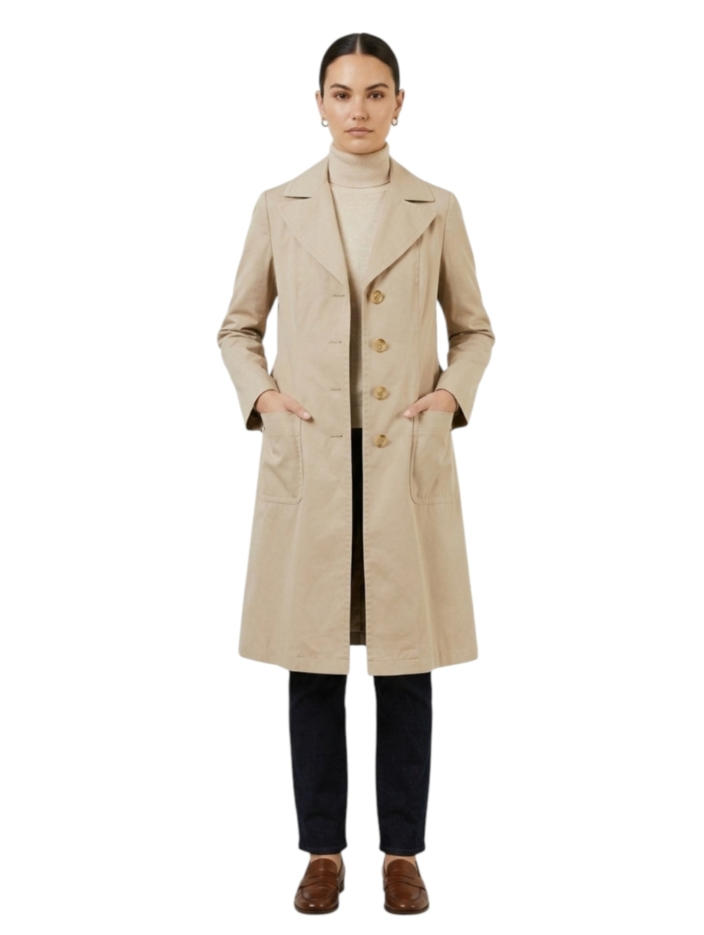 Herno Confezioni di Lusso Vintage Check Lined Trench Coat - Made in Italy XS Pet